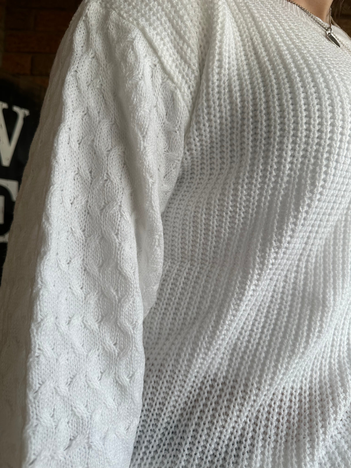 Lantern Sleeve Knit Sweater