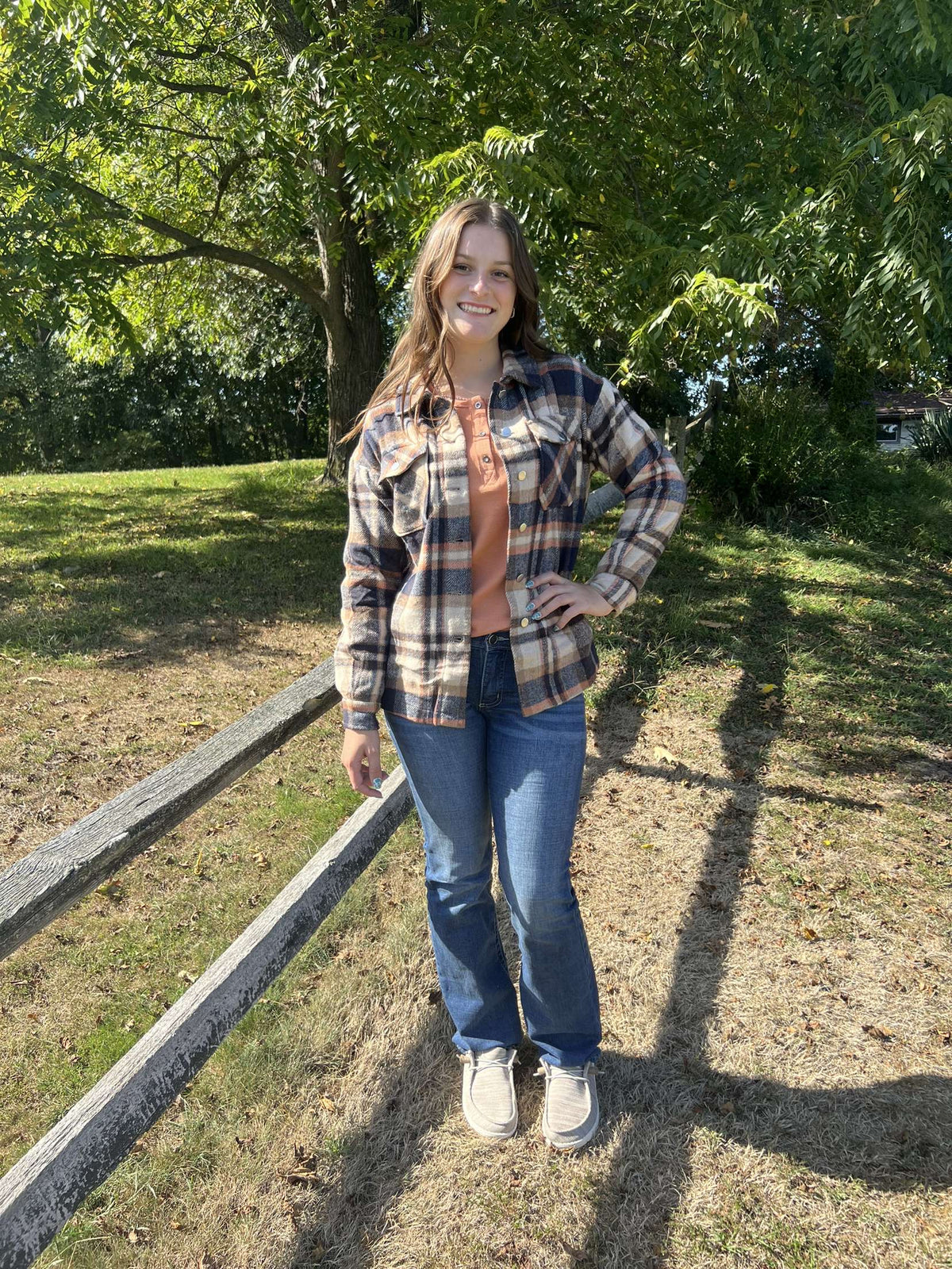 Plaid Button Shacket