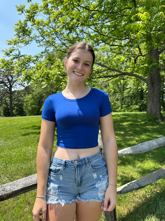 Royal Blue Baby Tee