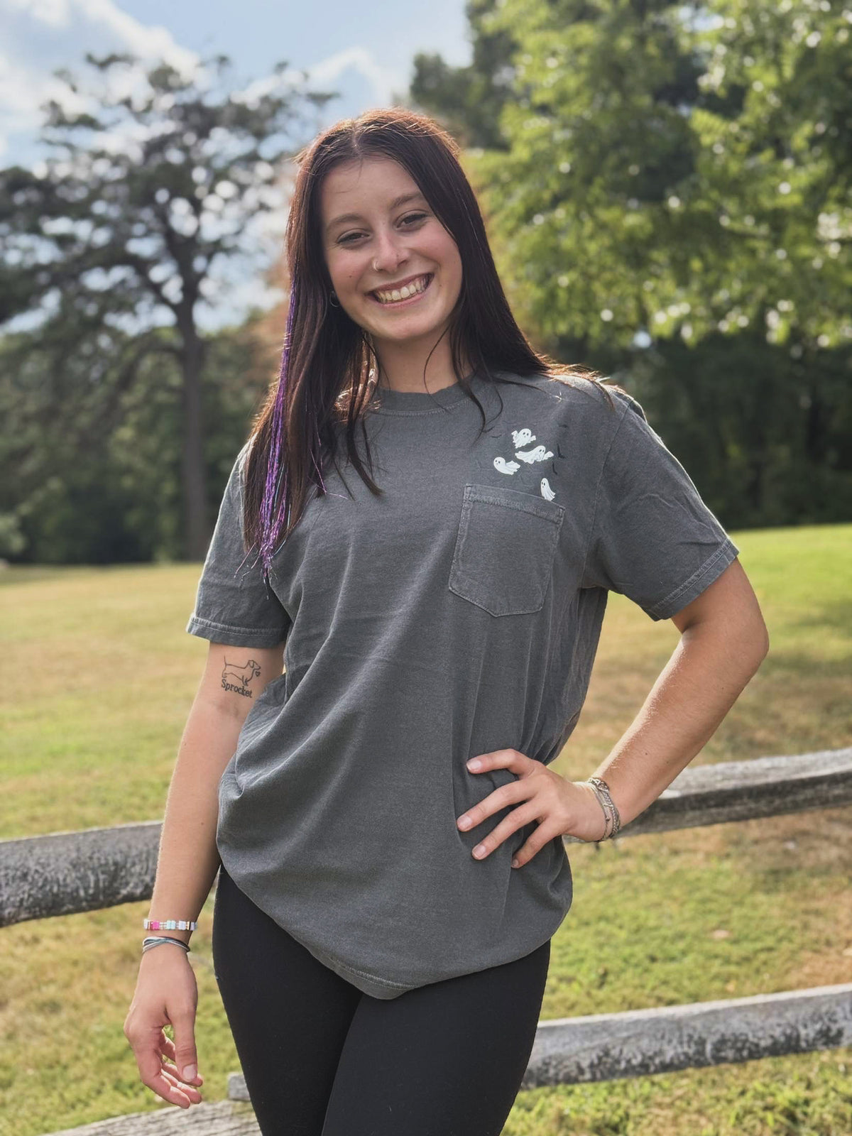 Comfort Colors Ghost Pocket Tee