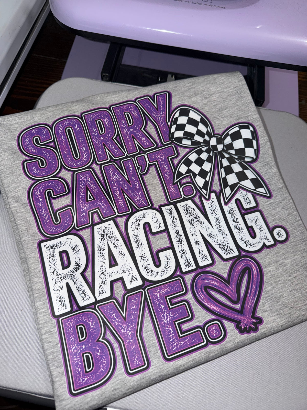 Sorry Can’t Racing Bye Graphic Tee