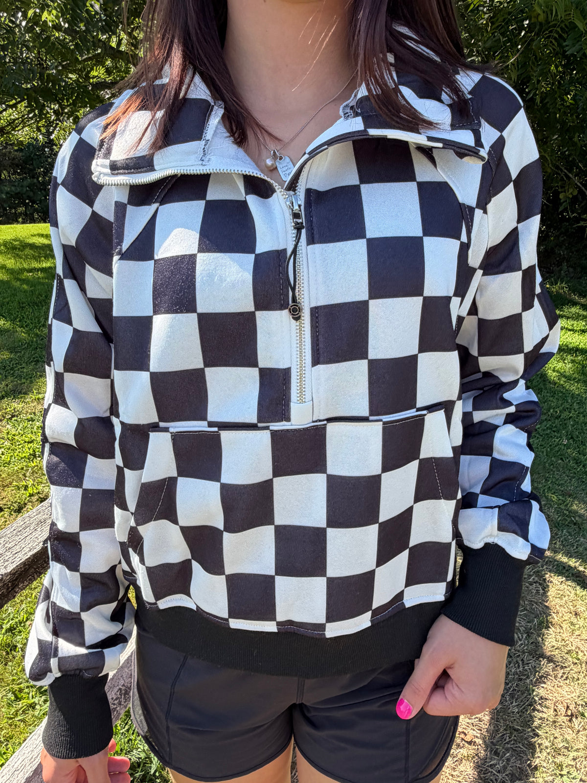 Checkered Pullover
